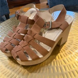 Brown Strappy Platform Sandals